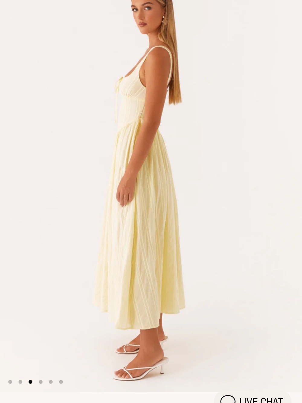 Peppermayo butter yellow Pascuelle Midi Dress - Picture 3 of 5